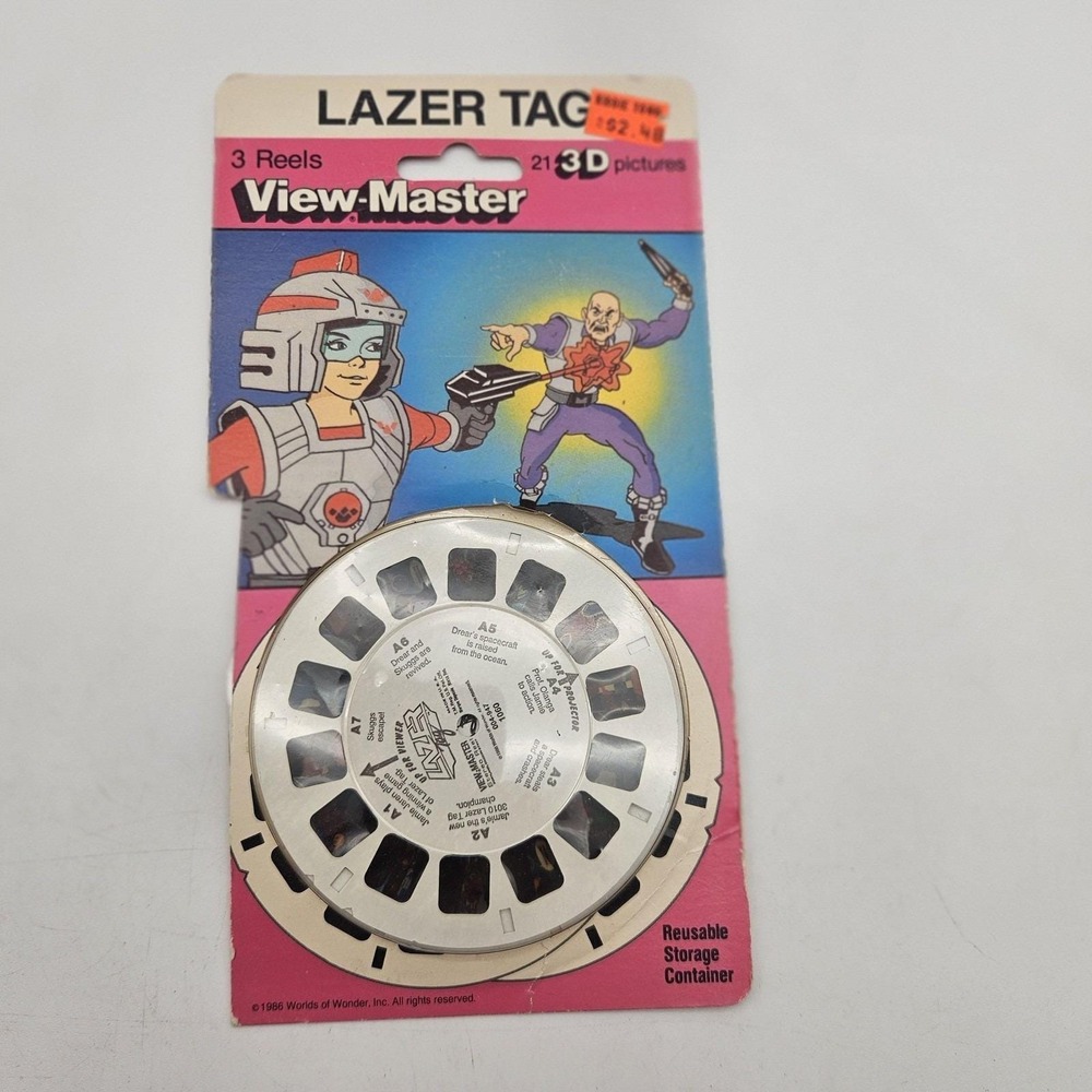 Vintage 1986 Lazer Tag View-Master 3 Reels Set 21 3D Pictures Worlds of Wonder